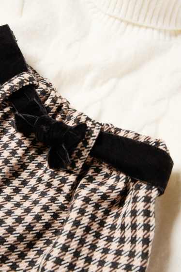 Enfants filles - Ensemble - pull à col roulé, short et collants - 3 pièces - blanc crème