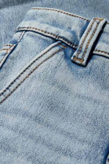 Děti - chlapci - Cargo džíny - termo džíny - džíny - světle modré