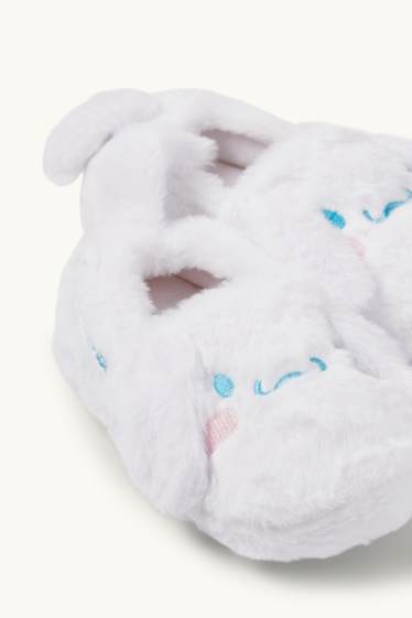 Děti - dívky - Cinnamoroll - domácí obuv - bílá