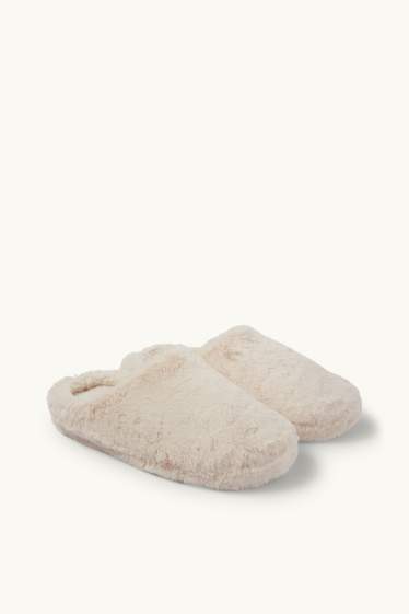 Damen - Hausschuhe - cremeweiß