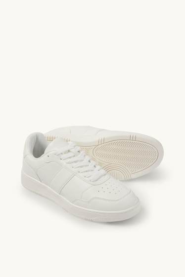 Damen - Sneaker - Lederimitat - weiß