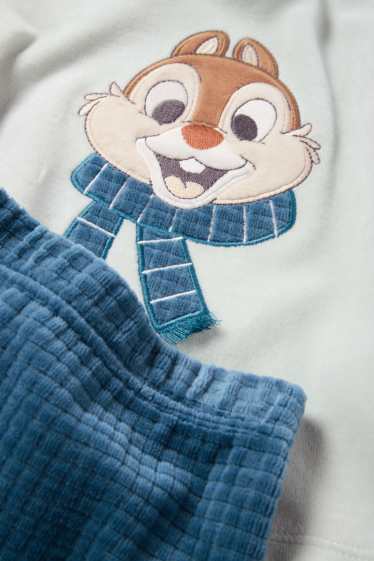 Baby: jongens - Knabbel & Babbel - baby-winterpyjama - 2-delig - mintgroen