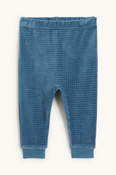 Baby: jongens - Knabbel & Babbel - baby-winterpyjama - 2-delig - mintgroen