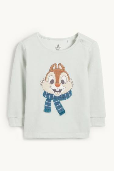 Baby: jongens - Knabbel & Babbel - baby-winterpyjama - 2-delig - mintgroen