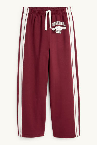 Copii - Fete - Cinnamoroll - pantaloni de trening - bordo