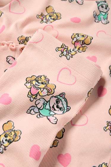 Děti - dívky - Tlapková patrola - Skye, Everest - pyžamo - žebrované - 2dílné - růžová