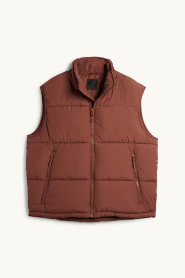 Hommes - Doudoune sans manches - marron