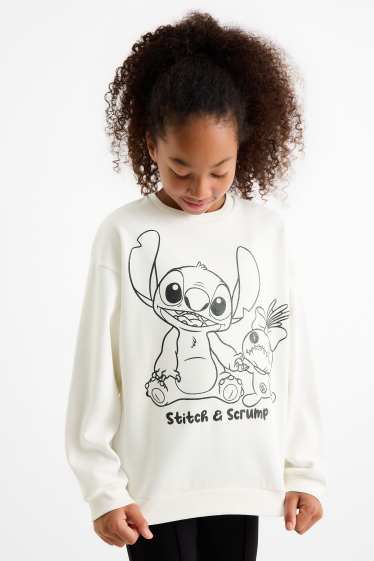Enfants filles - Lilo & Stitch - sweat - blanc