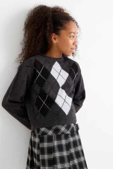 Nena - Jersei - de quadres - negre/blanc