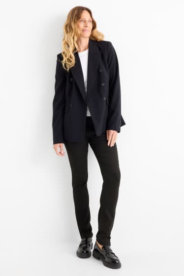Dámské - Slim jeans - high waist - černá