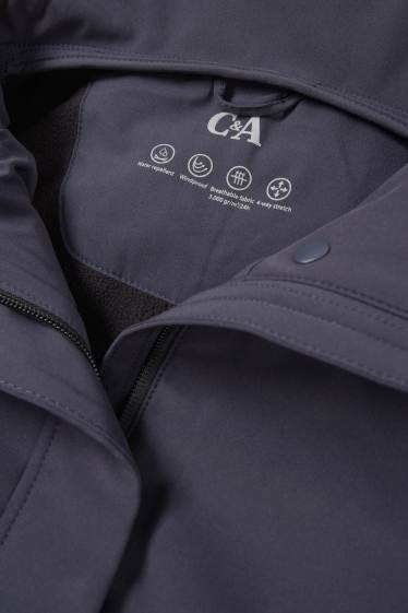 Damen - Softshelljacke mit Kapuze - wasserabweisend - 4 Way Stretch - dunkelblau