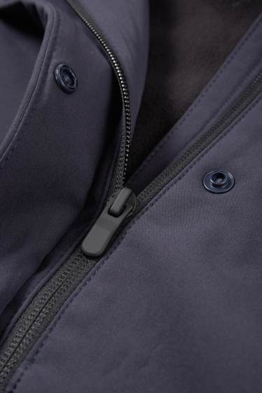 Damen - Softshelljacke mit Kapuze - wasserabweisend - 4 Way Stretch - dunkelblau