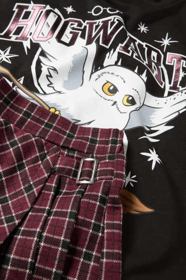 Děti - dívky - Harry Potter - souprava - mikina a sukně skort - 2dílná - černá