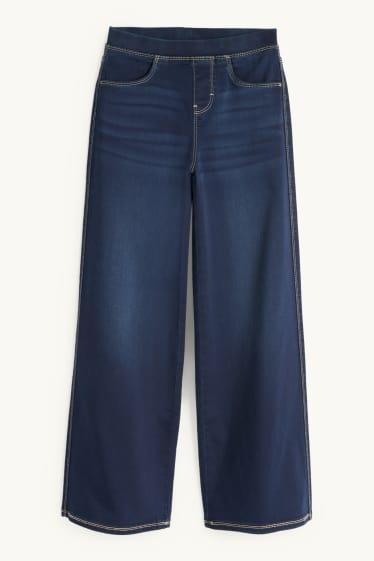 Bambine - Jeggings a gamba larga - jeans blu scuro