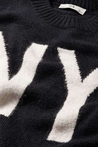 Enfants filles - New York - pull - bleu foncé