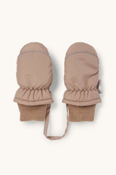 Baby Boys - Baby mittens - lined - beige