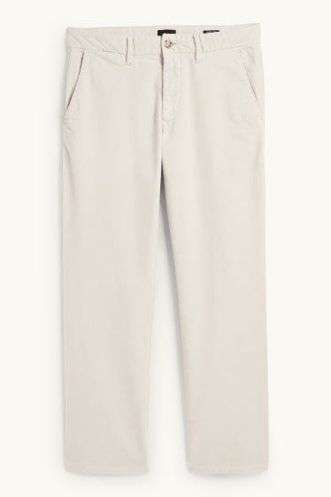 Uomo - Pantaloni chino - regular fit - tramati - beige chiaro