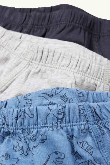 Děti - chlapci - Multipack 8 ks - motivy dinosaurů - slipy - tmavomodrá