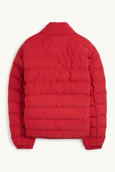 Heren - Gewatteerde jas - waterafstotend - rood