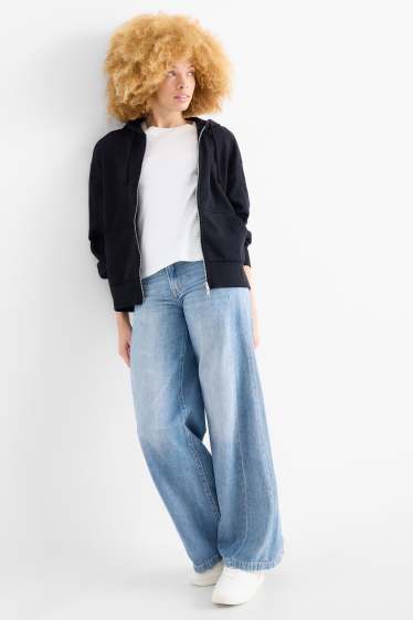 Femmes - Wide leg jean - mid waist - jean bleu clair