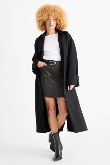 Donna - Minigonna - effetto brillante - nero