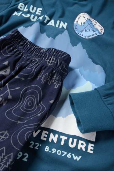 Kinderen: jongens - Pyjama - 2-delig - petrol