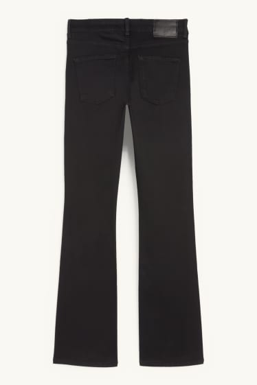 Damen - Bootcut Jeans - Mid Waist - schwarz