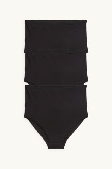 Dámské - Multipack 3 ks - těhotenské kalhotky - černá