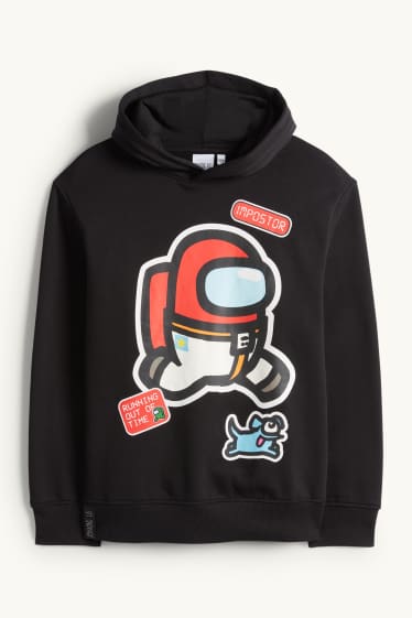 Kinderen: jongens - Among Us - hoodie - zwart