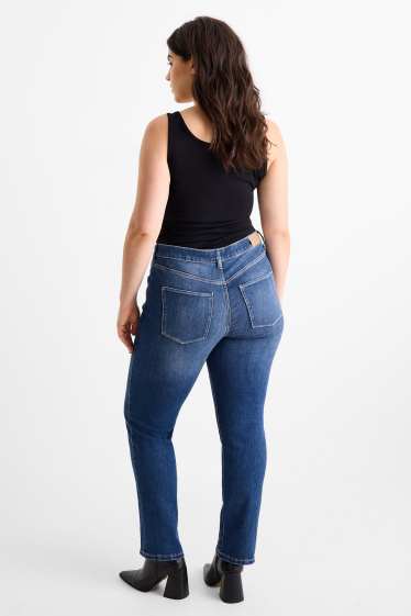 Dames - Straight jeans - mid waist - LYCRA® - jeansblauw