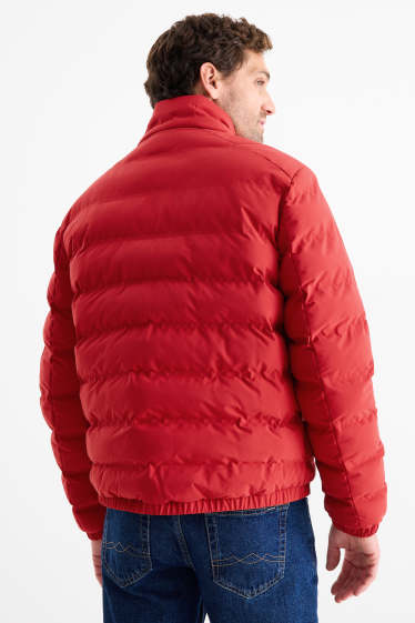 Heren - Gewatteerde jas - waterafstotend - rood