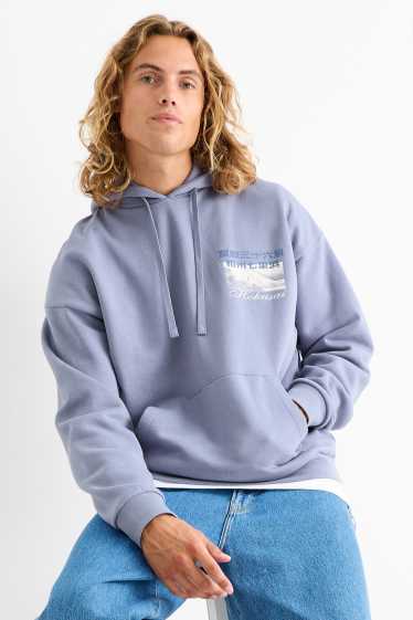 Men - Hoodie - Katsushika Hokusai - light blue