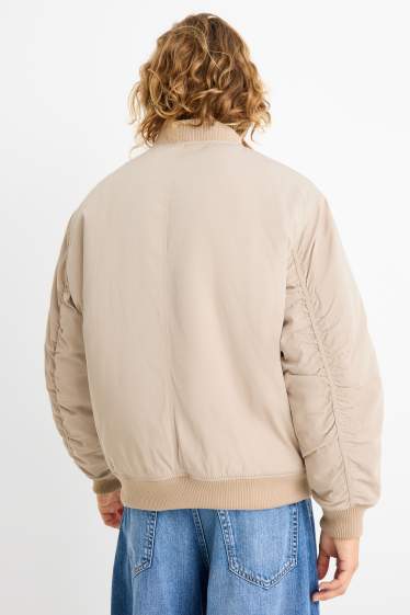 Uomo - Giacca bomber - foderata - beige