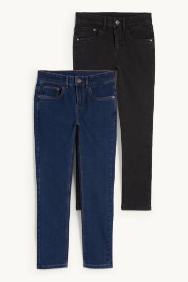 Nen - Paquet de 2 - skinny jeans - blau/negre