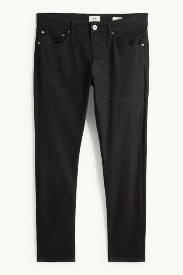 Bărbați - Slim tapered jeans - negru