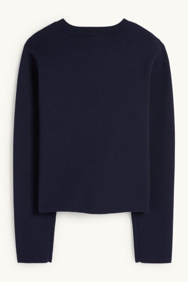 Dona - Jaqueta de punt - blau fosc