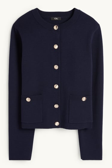 Dona - Jaqueta de punt - blau fosc