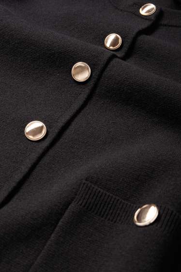 Femei - Cardigan tricotat - negru