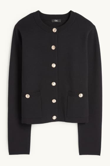 Femei - Cardigan tricotat - negru