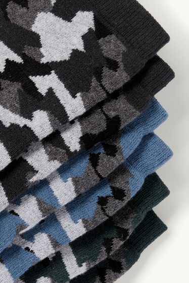 Kinderen: jongens - Set van 3 paar - sokken - met patroon - donkergrijs