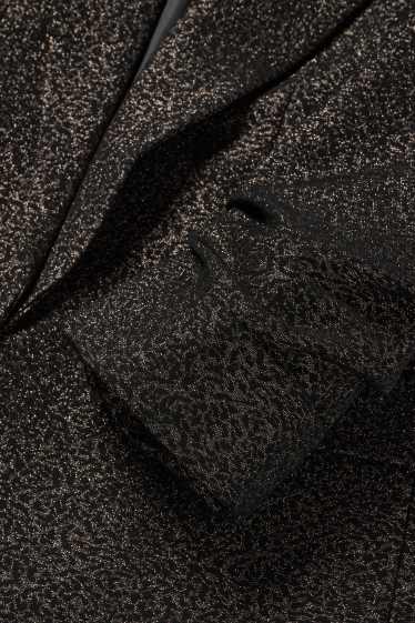 Dona - Blazer formal - regular fit - brillant - estampat de lleopard - negre