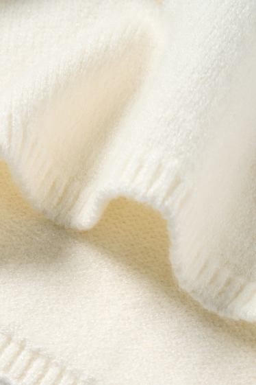 Bébés filles - Teddy bear - pull pour bébé - blanc crème