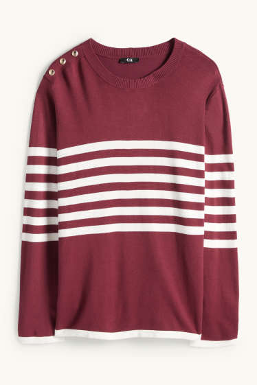 Dona - Jersei - de ratlles - bordeus