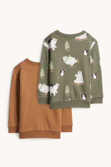 Nadó nen - Paquet de 2 - os polar i pingüí - dessuadora per a nadó - marró