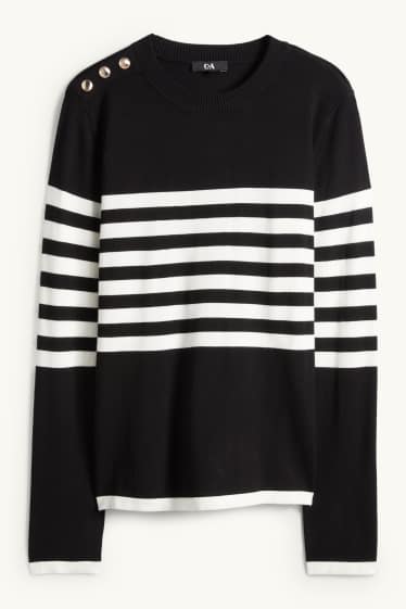 Dona - Jersei - de ratlles - negre/blanc