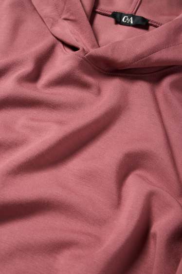 Donna - Felpa con cappuccio - bordeaux