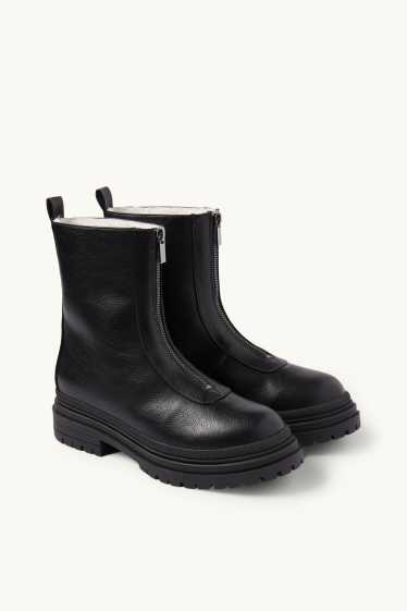 Femmes - Ankle Boots - matière synthétique - noir