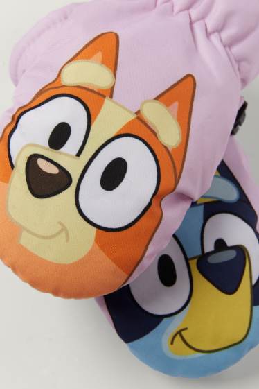 Kinder Mädchen - Bluey - Fäustlinge - gefüttert - rosa