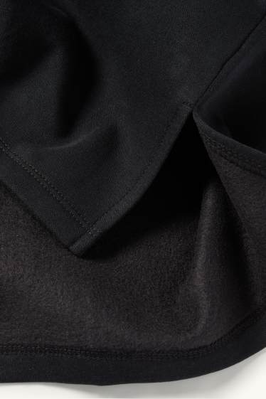 Damen - Sweatkleid - Straight Fit - schwarz