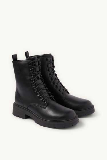 Femmes - Ankle Boots - matière synthétique - noir
